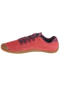 Buty do biegania damskie Merrell Vapor Glove 3. Kolor: czerwony. Materiał: skóra, syntetyk, materiał. Sport: turystyka piesza