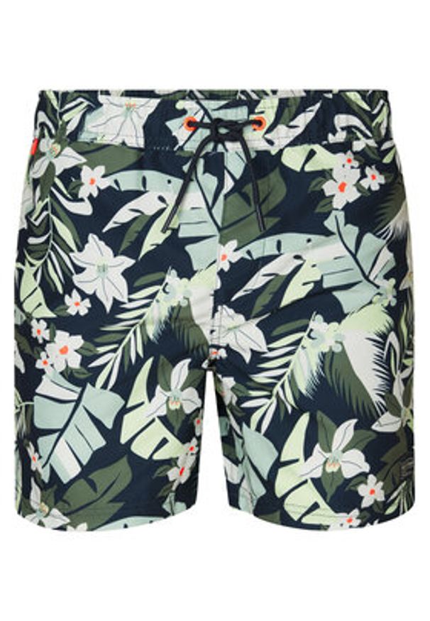 Petrol Industries Szorty kąpielowe M-1050-SWS960 Zielony Regular Fit. Kolor: zielony. Materiał: syntetyk