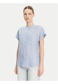TOMMY HILFIGER - Tommy Hilfiger Koszula WW0WW44715 Błękitny Regular Fit. Kolor: niebieski. Materiał: len