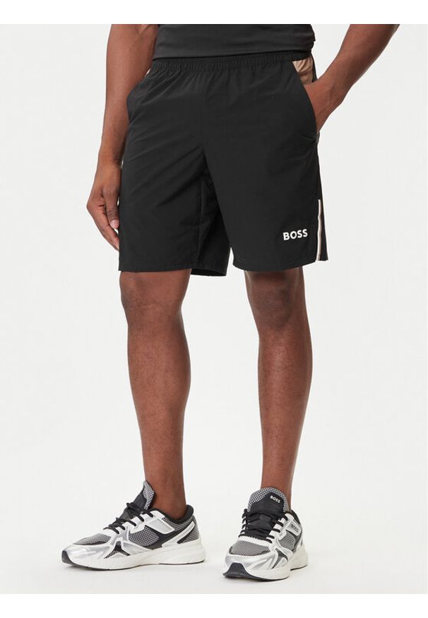 BOSS Szorty sportowe S_T-Match 50541370 Czarny Regular Fit. Kolor: czarny. Styl: sportowy