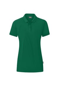 Damska koszulka polo Jako Organic. Typ kołnierza: polo. Kolor: zielony. Materiał: bawełna. Sport: piłka nożna #1