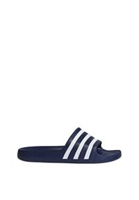 Adidas - Klapki adilette Aqua. Okazja: na plażę. Kolor: biały, niebieski, wielokolorowy. Materiał: materiał. Styl: elegancki