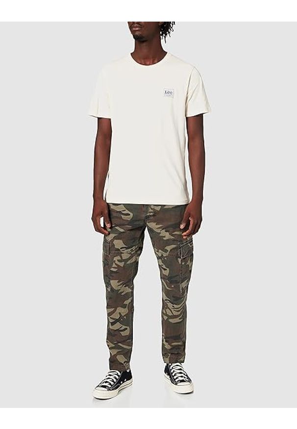 Lee - LEE SS TIE DYE TEE MĘSKI T-SHIRT KOSZULKA LOGO NAVY L62TND35 112144193