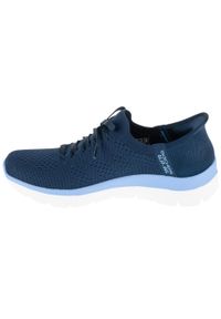 skechers - Buty sportowe Sneakersy damskie, Slip-Ins: Summits - New Daily. Kolor: niebieski. Sport: turystyka piesza