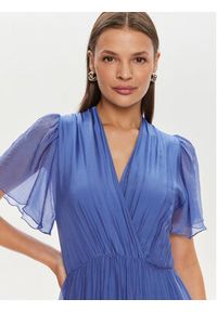 Haveone Sukienka letnia AFF-L013 Niebieski Regular Fit. Kolor: niebieski. Materiał: jedwab, wiskoza. Sezon: lato