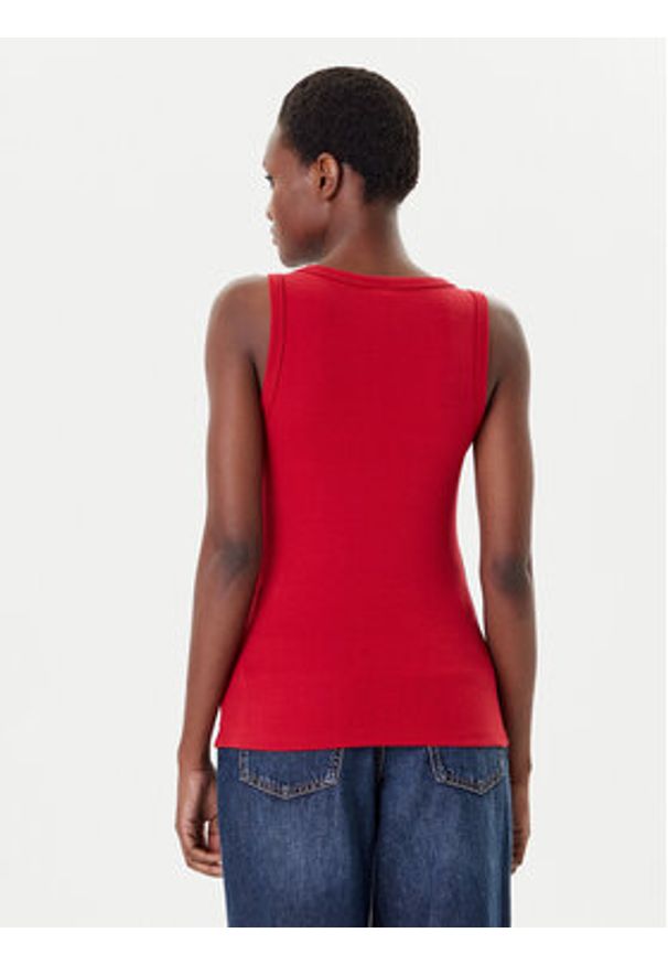 Hugo - HUGO Top Datamia 50514489 Czerwony Slim Fit. Kolor: czerwony. Materiał: bawełna