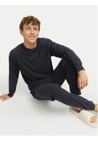 Jack & Jones Piżama Solid 12268536 Czarny Loose Fit. Kolor: czarny. Materiał: syntetyk #5