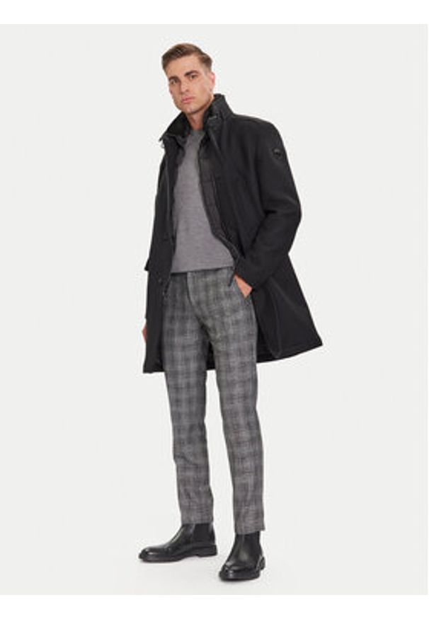 JOOP! Płaszcz wełniany 17 JC-36Mikos 30048430 Czarny Regular Fit. Kolor: czarny. Materiał: wełna