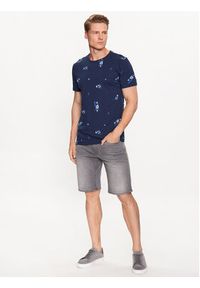 Blend T-Shirt 20715026 Granatowy Regular Fit. Kolor: niebieski. Materiał: bawełna #4