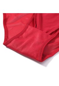 Intica - Majtki z przezroczystym klinem na co dzień Malve. Kolor: czerwony. Materiał: tkanina, materiał, skóra #3