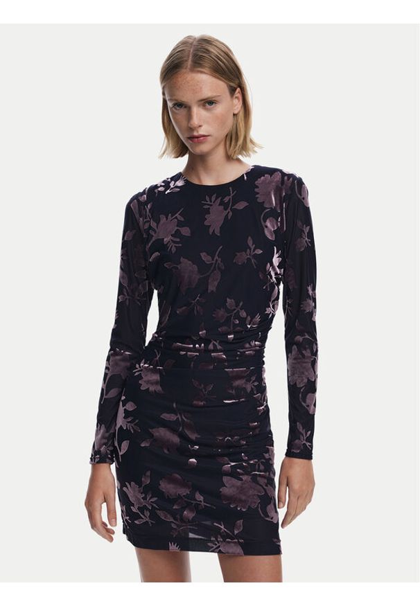 Desigual Sukienka koktajlowa Medora 25WWVK27 Czarny Slim Fit. Kolor: czarny. Materiał: syntetyk. Styl: wizytowy