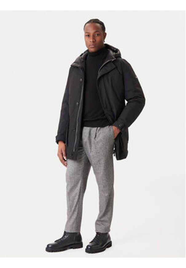 BOSS Kurtka puchowa H-Detoni 50540472 Czarny Regular Fit. Kolor: czarny. Materiał: syntetyk