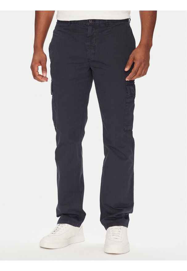 TOMMY HILFIGER - Tommy Hilfiger Spodnie materiałowe Denton MW0MW39695 Granatowy Straight Fit. Kolor: niebieski. Materiał: bawełna
