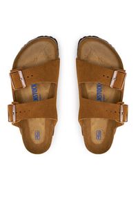 Birkenstock Klapki Arizona Bs 1009527 Brązowy. Kolor: brązowy. Materiał: skóra, zamsz