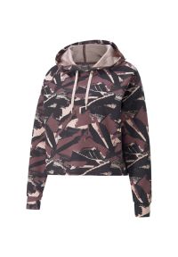 Bluza z kapturem Puma Modern Sports Aop Hoodie, Kobiety. Typ kołnierza: kaptur. Kolor: wielokolorowy, czarny, czerwony. Sport: fitness #1