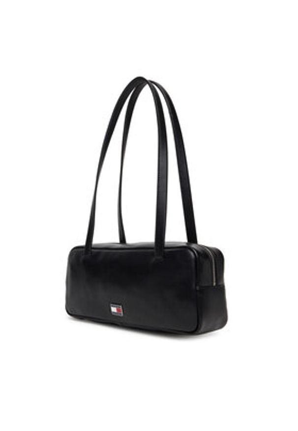 Tommy Jeans Torebka Tjw City Shoulder Bag AW0AW18075 Czarny. Kolor: czarny. Materiał: skórzane