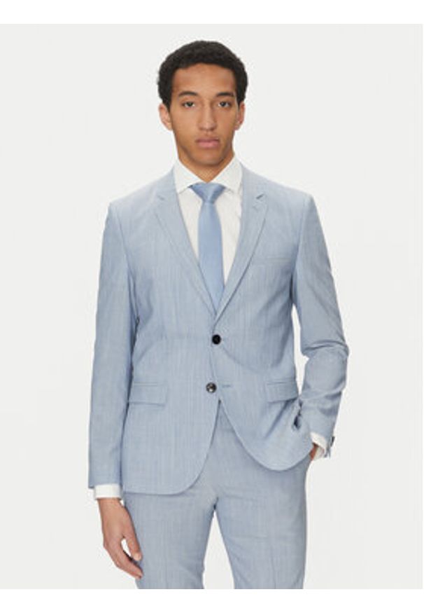 Hugo - HUGO Garnitur Arti/Hesten232X 50540341 Błękitny Extra Slim Fit. Kolor: niebieski. Materiał: syntetyk
