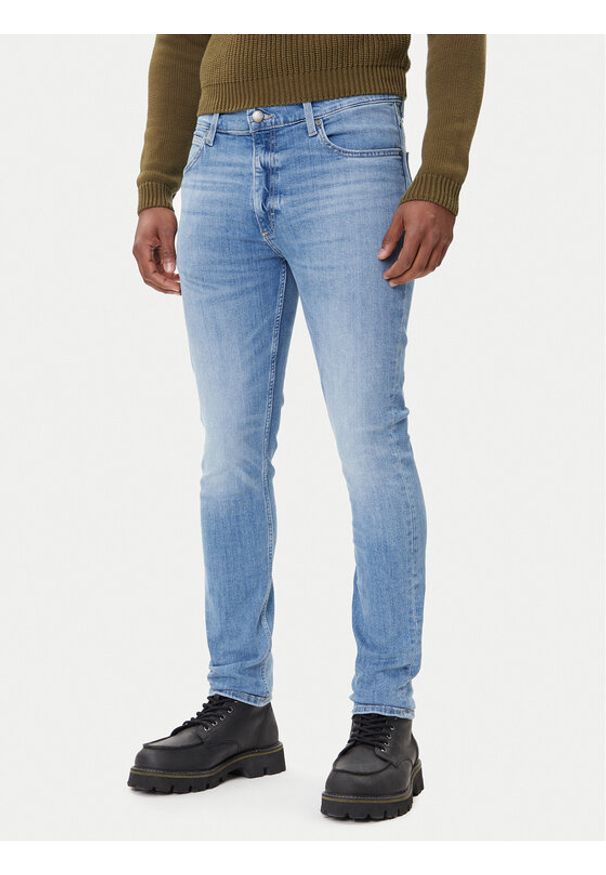 Lee Jeansy Luke 112370736 Niebieski Slim Fit. Kolor: niebieski