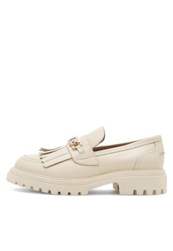 Eva Minge Loafersy ANGE-1018 Beżowy. Kolor: beżowy. Materiał: skóra