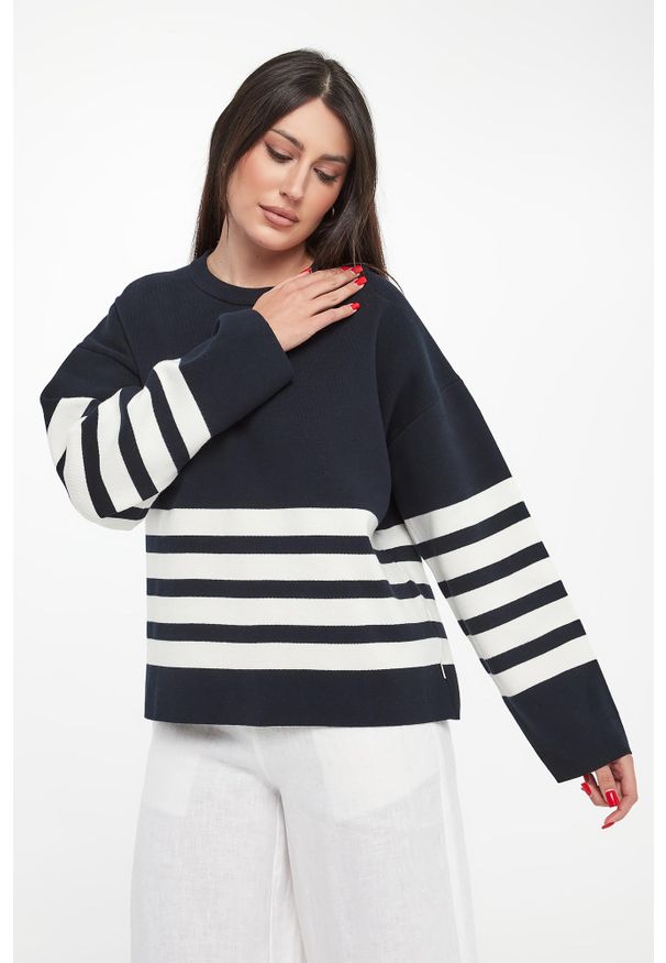 Ecoalf - Sweter damski w paski Koa ECOALF. Wzór: paski