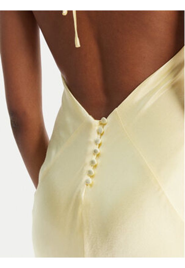 BARDOT - Bardot Sukienka wieczorowa Yve Contrast Halter 59315DB Żółty Slim Fit. Typ kołnierza: dekolt halter. Kolor: żółty. Materiał: wiskoza. Styl: wizytowy