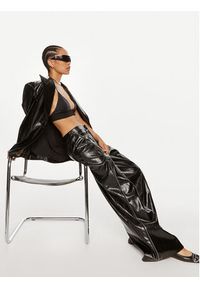 ROTATE Spodnie z imitacji skóry Dixie 112960100 Czarny Wide Leg. Kolor: czarny. Materiał: skóra #4