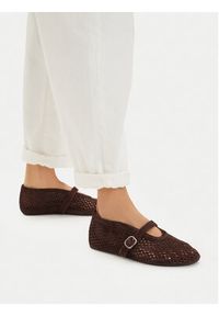 Badura Baleriny EO-AISHA-LT516-207 Brązowy ciemny. Kolor: brązowy. Materiał: skóra, zamsz #4