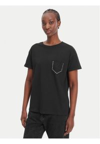Liu Jo T-Shirt WA6372 JS923 Czarny Regular Fit. Kolor: czarny. Materiał: bawełna #1