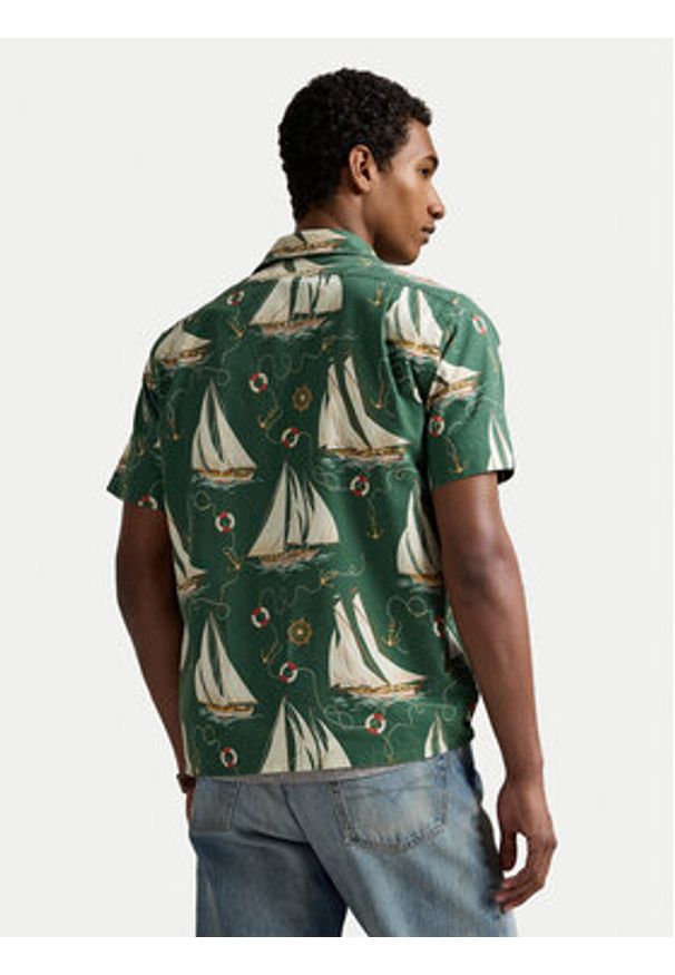 Polo Ralph Lauren Koszula 710971217001 Zielony Classic Fit. Typ kołnierza: polo. Kolor: zielony. Materiał: bawełna