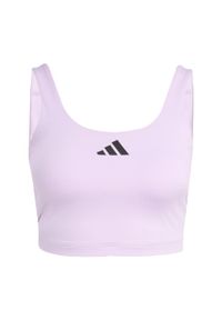 Adidas - Koszulka Power Light Support Bra. Kolor: różowy. Technologia: ClimaCool (Adidas). Sport: fitness