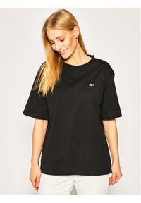 Lacoste T-Shirt TF5441 Czarny Boy Fit. Kolor: czarny. Materiał: bawełna #1