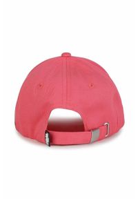 Karl Lagerfeld czapka bawełniana dziecięca kolor czerwony z nadrukiem. Kolor: czerwony. Materiał: bawełna. Wzór: nadruk #2