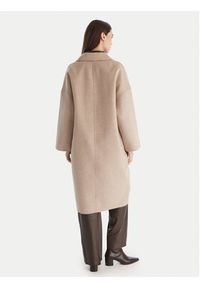 ViCOLO Płaszcz wełniany TF0003 Beżowy Regular Fit. Kolor: beżowy. Materiał: syntetyk #4