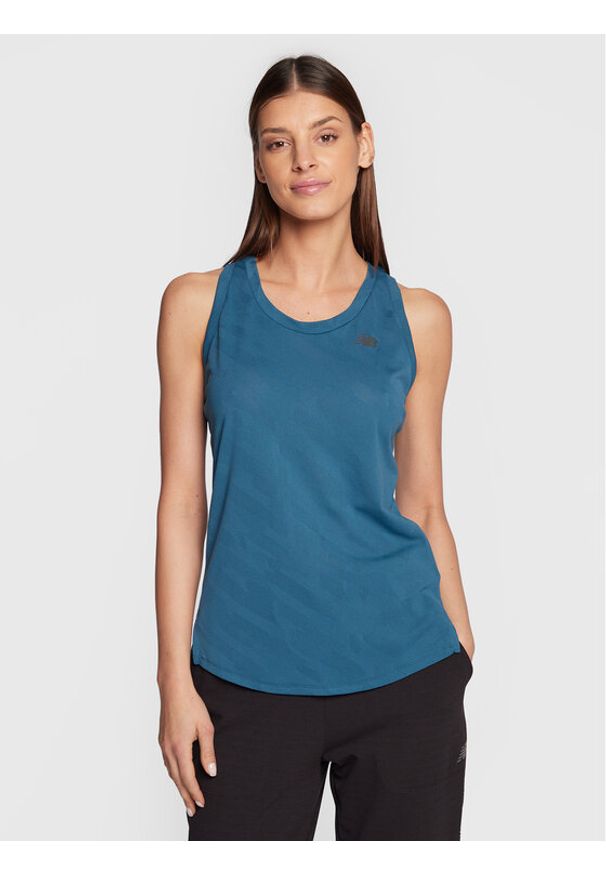 New Balance Koszulka techniczna Q Speed WT23280 Niebieski Athletic Fit. Kolor: niebieski. Materiał: syntetyk
