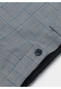 Pako Lorente - PAKO LORENTE – Szare spodnie garniturowe w niebieską kratę. Kolor: szary, niebieski, wielokolorowy. Materiał: poliester, wiskoza, elastan #5