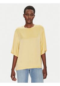 ViCOLO Bluzka TD0013 Żółty Relaxed Fit. Kolor: żółty. Materiał: satyna, wiskoza #1