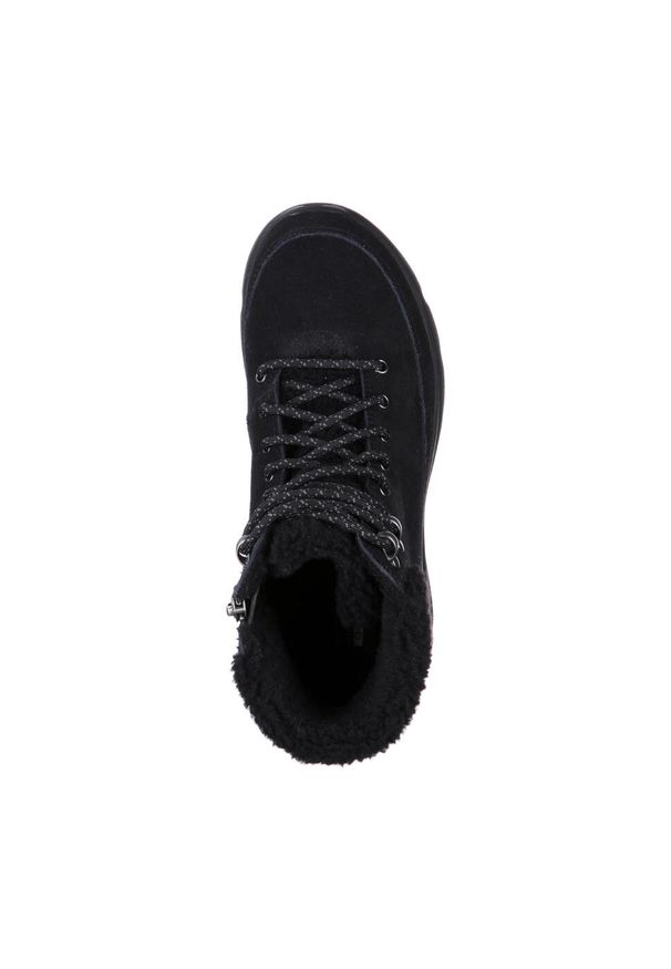 skechers - Buty do chodzenia damskie Skechers Glacial Ultra Woodlands. Wysokość cholewki: za kostkę. Zapięcie: sznurówki. Kolor: czarny. Materiał: guma, materiał, skóra, syntetyk. Szerokość cholewki: normalna