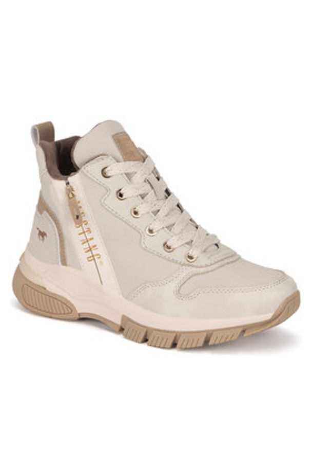 Mustang Trzewiki 1481-501 Biały. Kolor: biały. Materiał: skóra