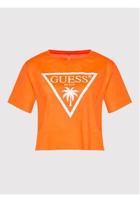 Guess T-Shirt E02I01 KB9I0 Pomarańczowy Regular Fit. Kolor: pomarańczowy. Materiał: syntetyk #5