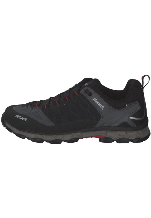 MEINDL - Buty damskie trailowe Meindl Lite GTX. Kolor: wielokolorowy, szary, czerwony, brązowy. Materiał: zamsz, materiał, syntetyk. Technologia: Gore-Tex. Sport: turystyka piesza
