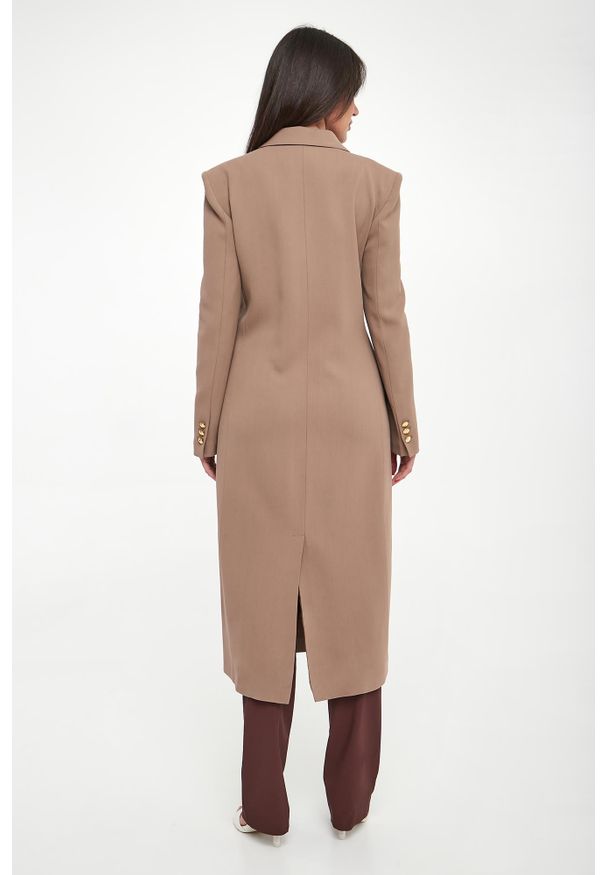 Elisabetta Franchi - Płaszcz damski z gabardyny ELISABETTA FRANCHI