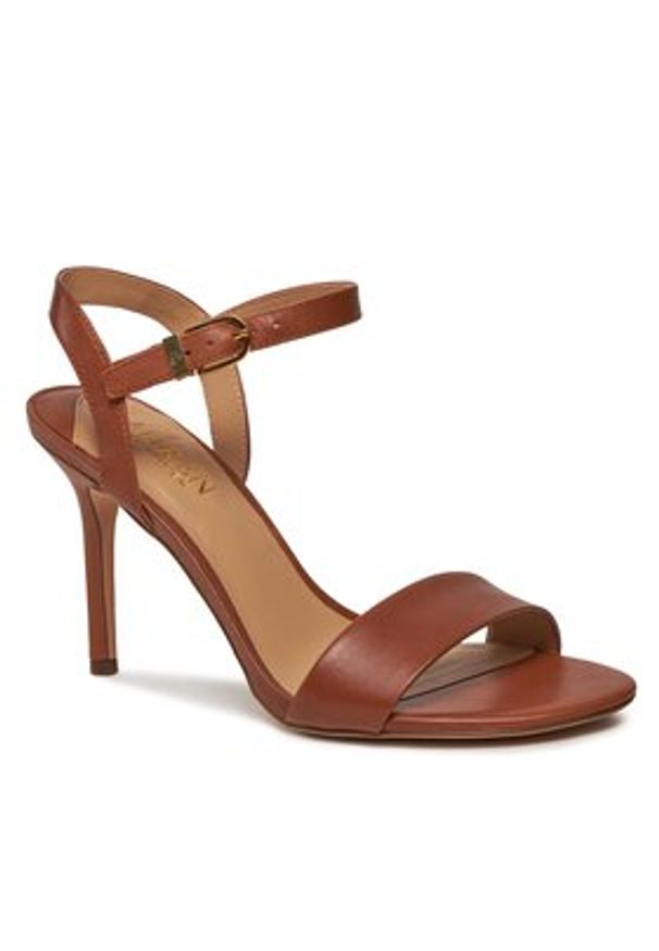 Lauren Ralph Lauren - LAUREN RALPH LAUREN Sandały 802940588002 Brązowy. Kolor: brązowy. Materiał: skóra