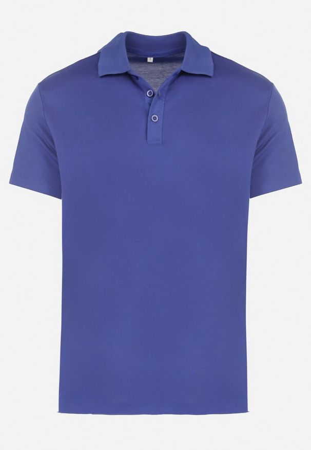 Born2be - Niebieska Koszulka Polo z Krótkim Rękawem Wakeish. Typ kołnierza: polo. Kolor: niebieski. Materiał: tkanina. Długość rękawa: krótki rękaw. Długość: krótkie