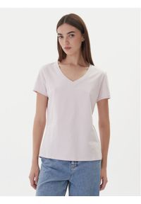 Guess T-Shirt W2YI45 J1314 Różowy Slim Fit. Kolor: różowy. Materiał: bawełna