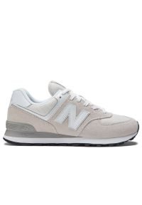 Buty New Balance ML574EVW - beżowe. Okazja: na co dzień. Kolor: beżowy. Materiał: skóra, zamsz, guma. Szerokość cholewki: normalna. Model: New Balance 574