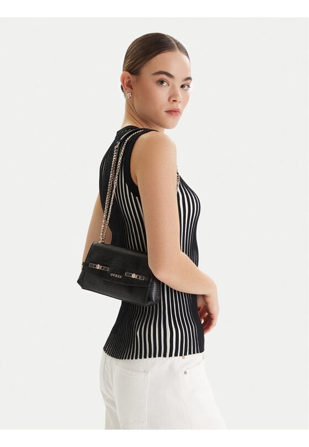 Guess Torebka Melinda Mini HWKL99 33780 Czarny. Kolor: czarny. Materiał: skórzane