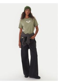 Roxy T-Shirt Oceanregular ERJZT06078 Zielony Regular Fit. Kolor: zielony. Materiał: bawełna #4