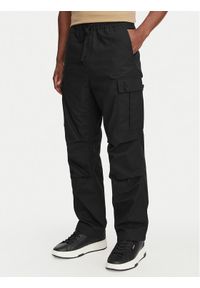 Hugo - HUGO Spodnie cargo Carlos261 50559453 Czarny Straight Fit. Kolor: czarny. Materiał: bawełna #1