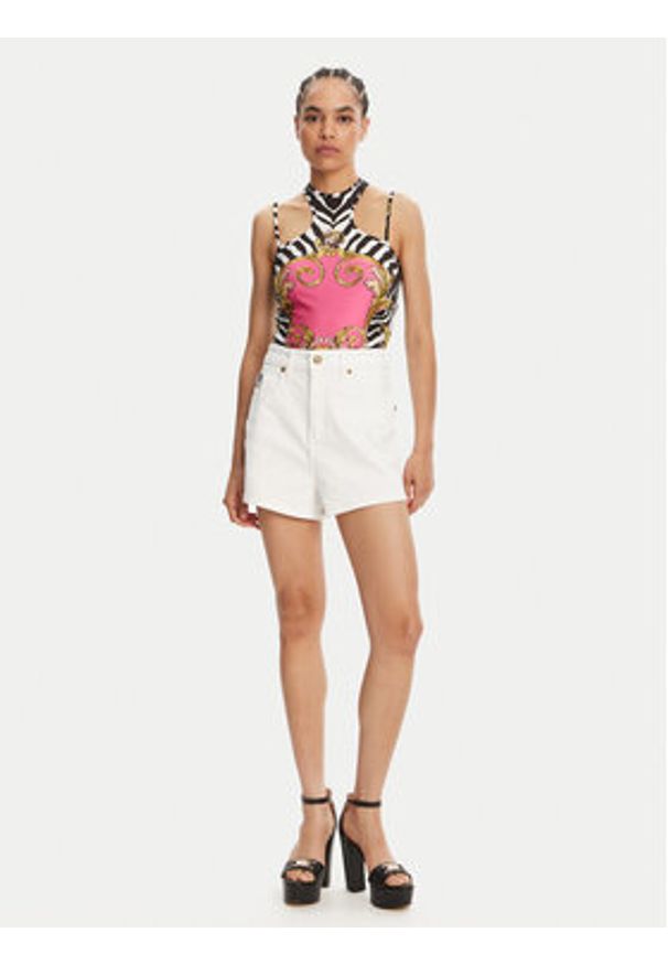 Versace Jeans Couture Body 78HAM2P0 Kolorowy Slim Fit. Materiał: syntetyk. Wzór: kolorowy