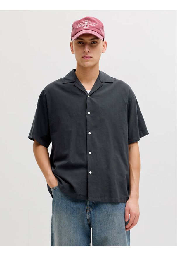 Jack & Jones Koszula Breeze 12288594 Czarny Relaxed Fit. Kolor: czarny. Materiał: bawełna